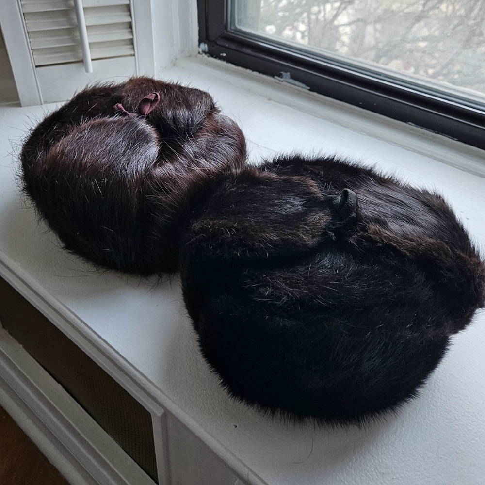 Vintage ussr mink fur hat (ushanka)